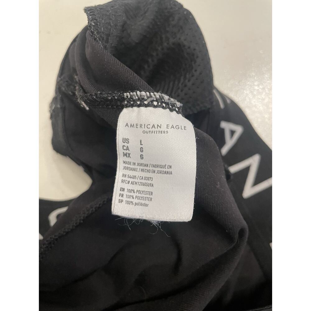 American Eagle Active Flex Jogger Sweat Pants Tapered Pockets Mens Large Black - Picture 9 of 13